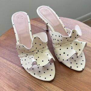 Chic Cream Polka Dot Heels by
